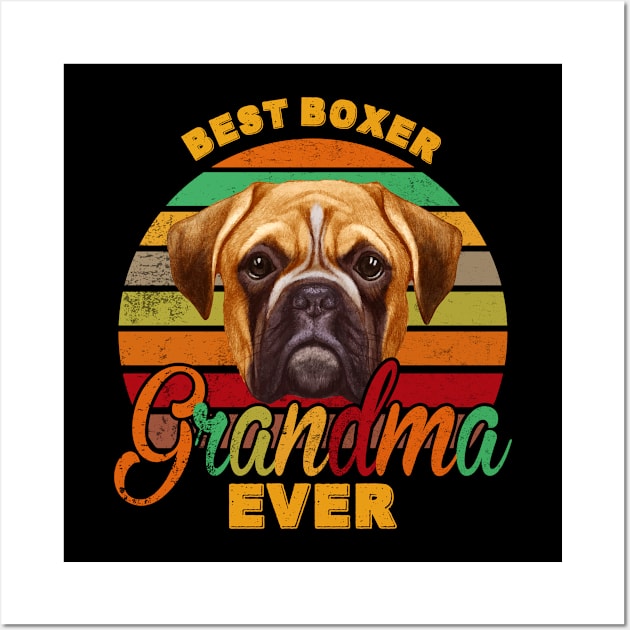 Best Boxer Grandma Ever Wall Art by franzaled